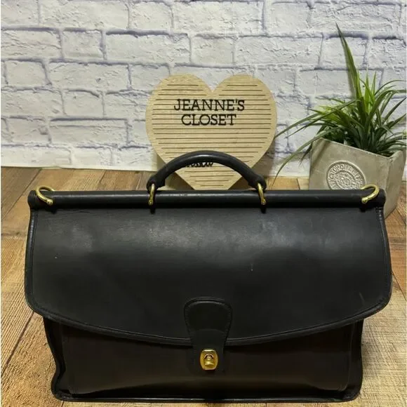 Vintage Coach Beekman 5266 Black Leather Briefcase bag - Picture 9 of 12